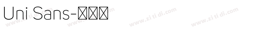 Uni Sans字体转换